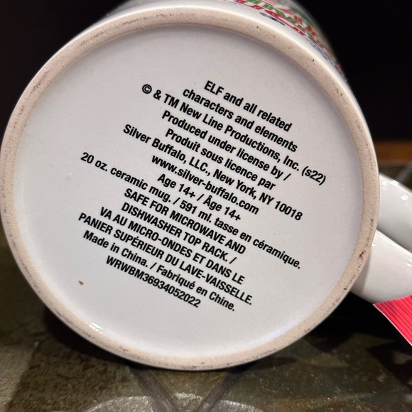 Buddy the Elf I'M A COTTON HEADED NINNY MUGGINS Ceramic Coffee Cup BRAND NEW!! - Picture 3 of 3